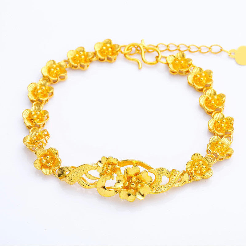 (READYSTOCK) Rantai Tangan Emas Gold Plated Chain Bracelet | Gelang Emas  | Gold Jewellery Aksesori Perhiasan HL0041
