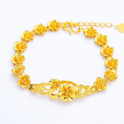 (READYSTOCK) Rantai Tangan Emas Gold Plated Chain Bracelet | Gelang Emas  | Gold Jewellery Aksesori Perhiasan HL0041