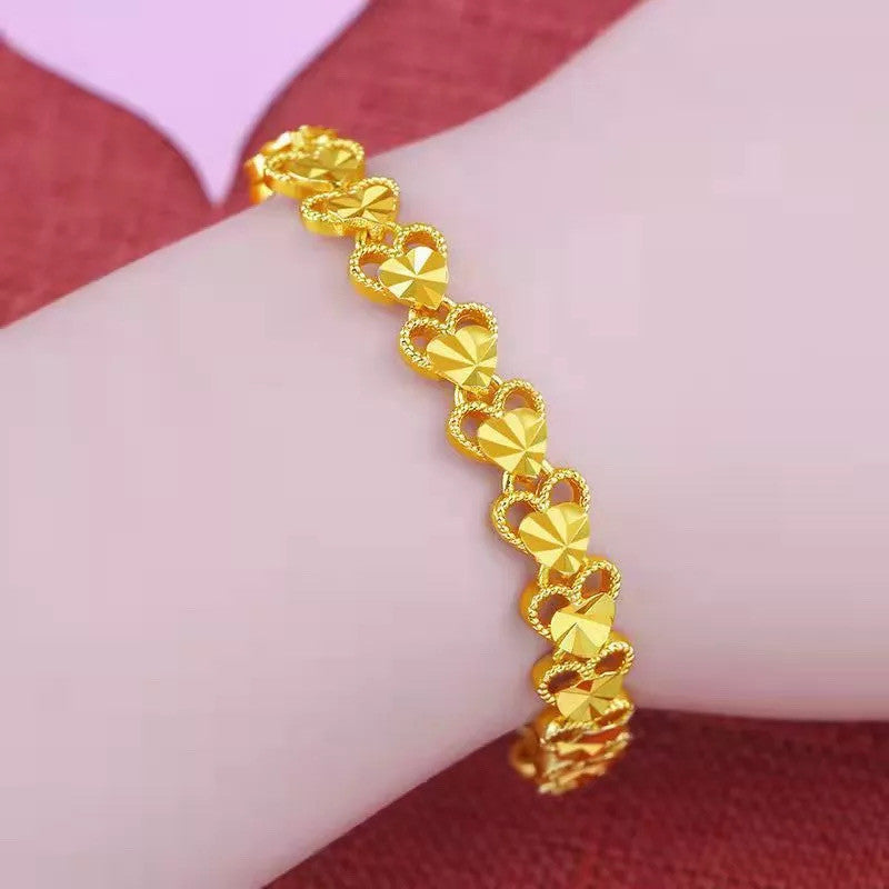 (READYSTOCK) Rantai Tangan Emas Gold Plated Chain Bracelet | Gelang Emas  | Gold Jewellery Aksesori Perhiasan HL0041
