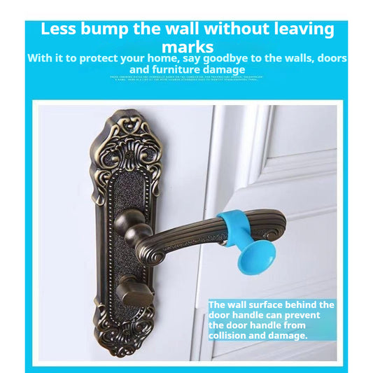 Silicone Door Stopper Suction Silencer Crash Pad Anti-Collision Doorknob Door Handle Wall Protectors Guard Stop 硅胶门吸免打孔