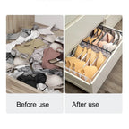 READY STOCK!!! 6/7/11 Grids Underwear Tudung Clothes Organiser Box Stackable Wardrobe Drawer Socks Storage Box 内衣裤收纳盒