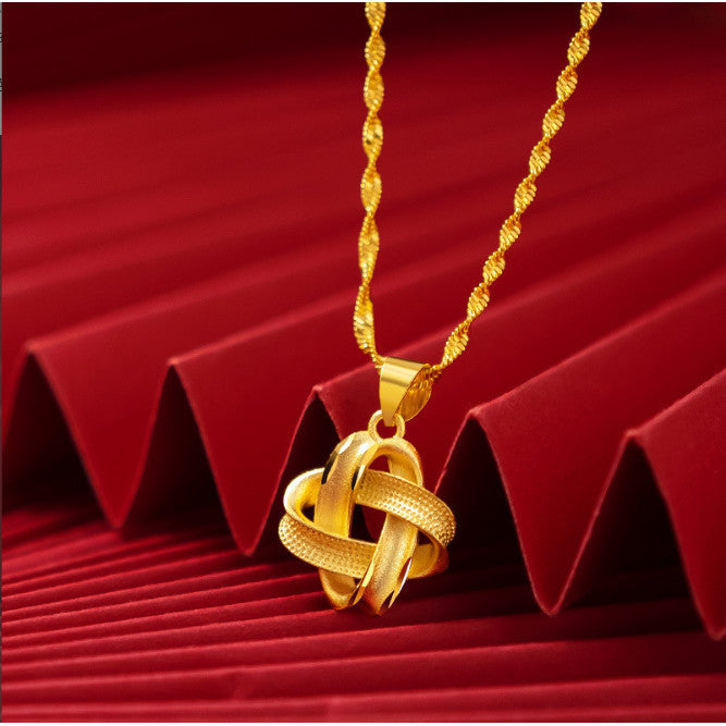 (READYSTOCK) Rantai Leher + Loket Emas Gold Necklace Pendant for Women | Jewelry Aksesori Perhiasan Emas Fashion NL0038