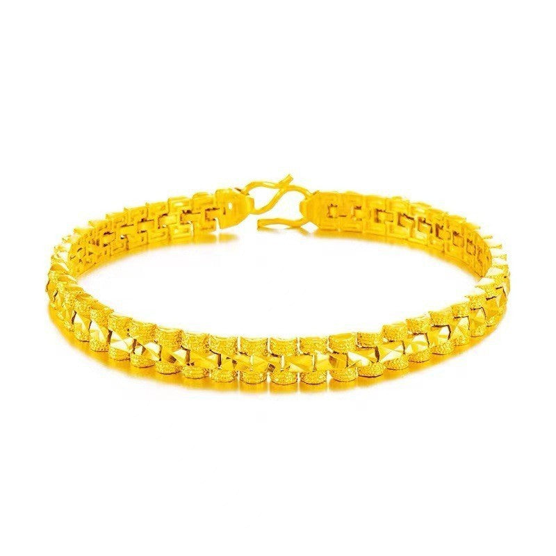 (READYSTOCK) Rantai Tangan Emas Gold Plated Chain Bracelet | Gelang Emas  | Gold Jewellery Aksesori Perhiasan HL0041