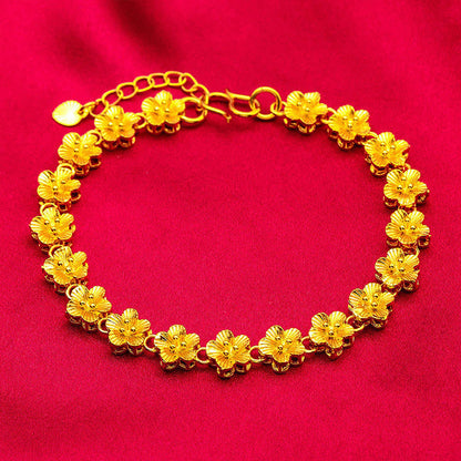 (READYSTOCK) Rantai Tangan Emas Gold Plated Chain Bracelet | Gelang Emas  | Gold Jewellery Aksesori Perhiasan HL0041