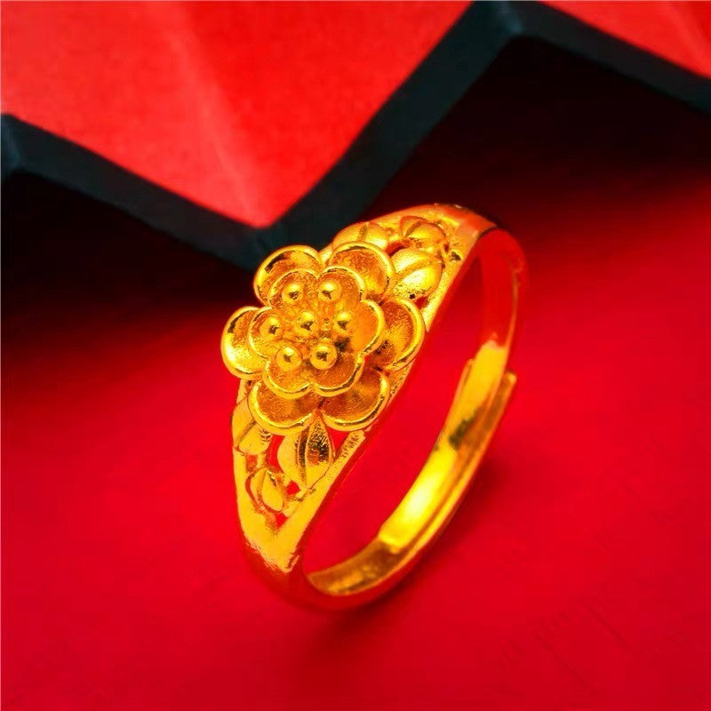 (READYSTOCK) Cincin Emas Gold Plated Wanita | 2025 New Style Adjustable Opening Ring | Fashion Jewelry Perhiasan GR0040