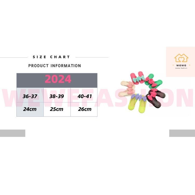 [READY STOCK ] Women's Ribbon Bow Tie design Beach Wear Flat Flip-Flop Casual 2024 Kasut Riben Selipar Perempuana 2024