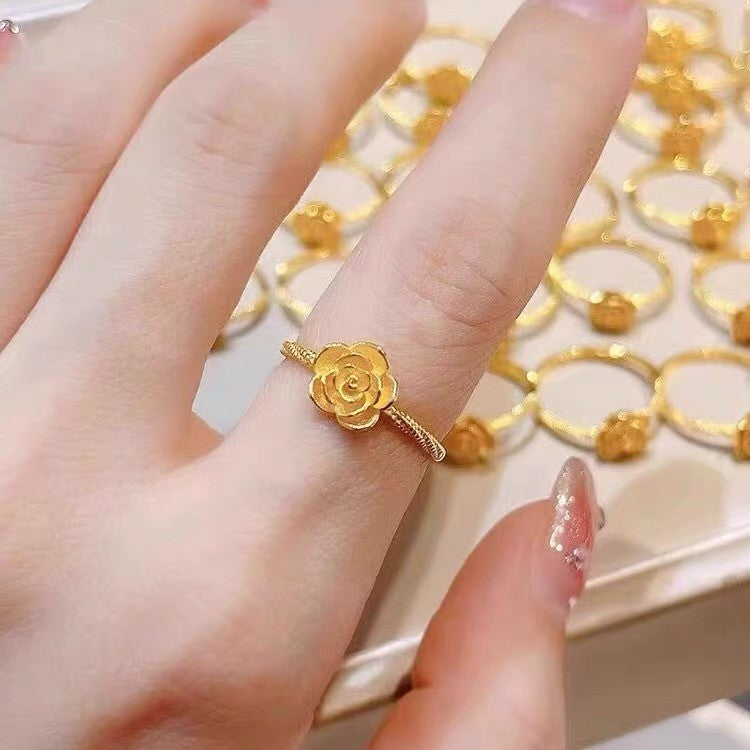 (READYSTOCK) Cincin Emas Gold Plated Wanita | 2025 New Style Adjustable Opening Ring | Fashion Jewelry Perhiasan GR0040