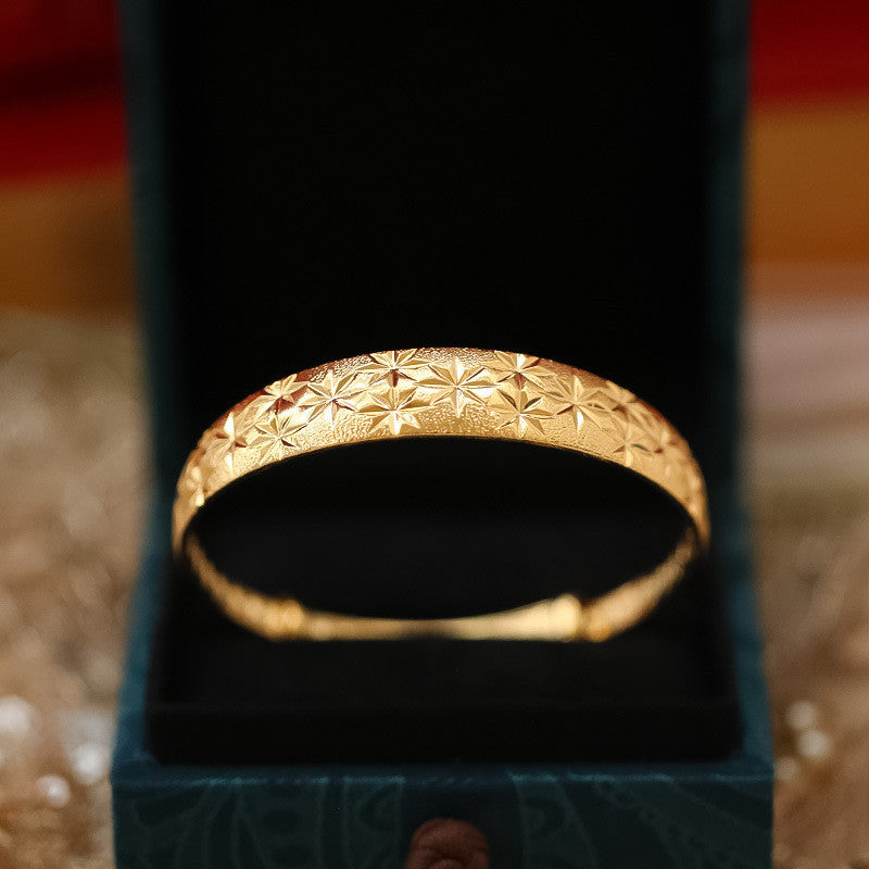 (READYSTOCK) Gelang Emas Gold Plated Bangle Wanita | Openable Caved Gold Bangles | Perhiasan Aksesori Fashion HR0042