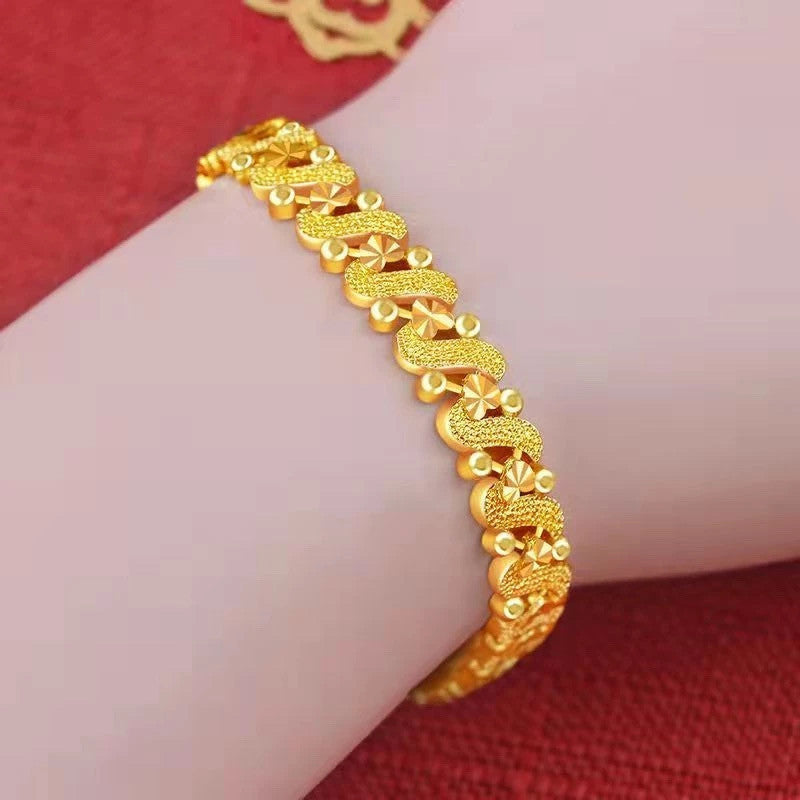 (READYSTOCK) Rantai Tangan Emas Gold Plated Chain Bracelet | Gelang Emas  | Gold Jewellery Aksesori Perhiasan HL0041