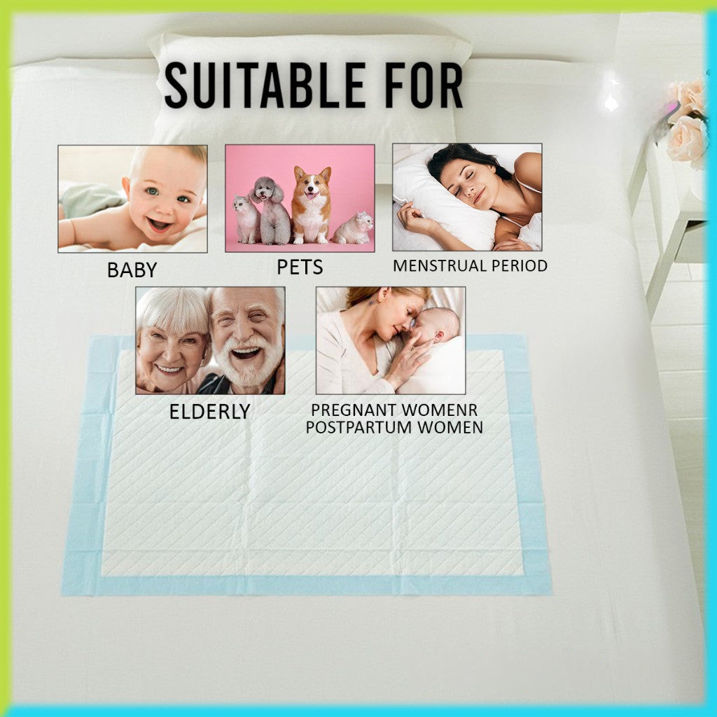 [READY STOCK] 10Pcs Disposable Baby Changing Pads | Super Absorbent Breathable Underpads for Infant Bed  一次性婴儿护理垫