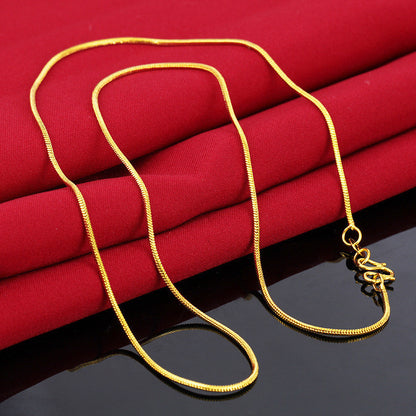 (READYSTOCK) Rantai Leher Emas Gold Necklace 45cm | Brass Gold Plated | Fashion Jewelry Aksesori Wanita Perhiasan NL0039