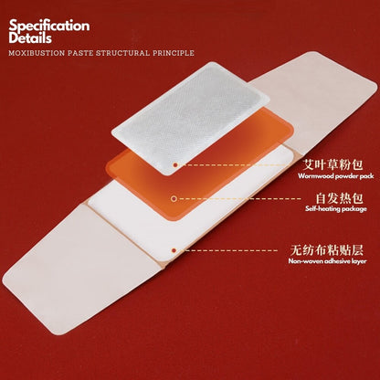 艾灸贴 Wormwood Moxa Plaster 艾草发热贴  Moxibustion Heat Patch  自发热敷艾灸颈椎膝盖艾热贴暖身贴暖宝宝热帖