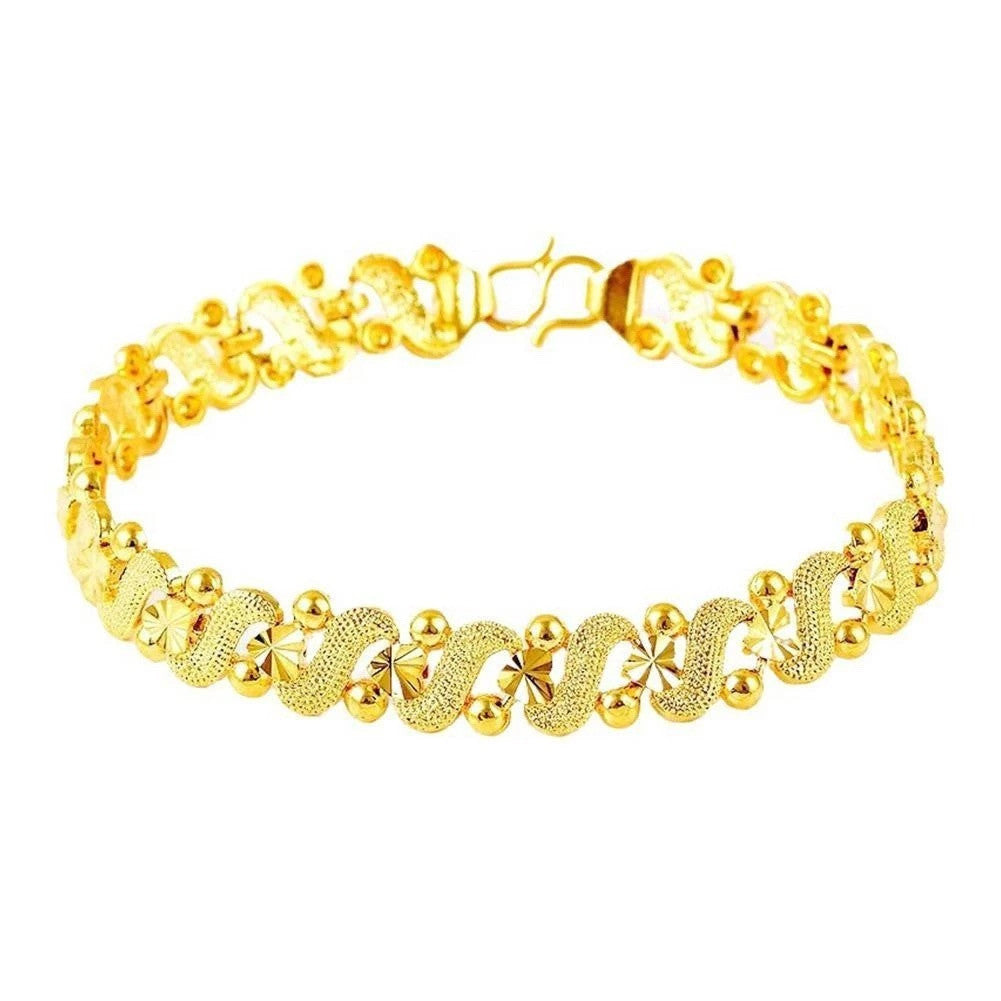 (READYSTOCK) Rantai Tangan Emas Gold Plated Chain Bracelet | Gelang Emas  | Gold Jewellery Aksesori Perhiasan HL0041