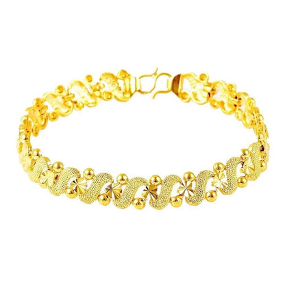 (READYSTOCK) Rantai Tangan Emas Gold Plated Chain Bracelet | Gelang Emas  | Gold Jewellery Aksesori Perhiasan HL0041