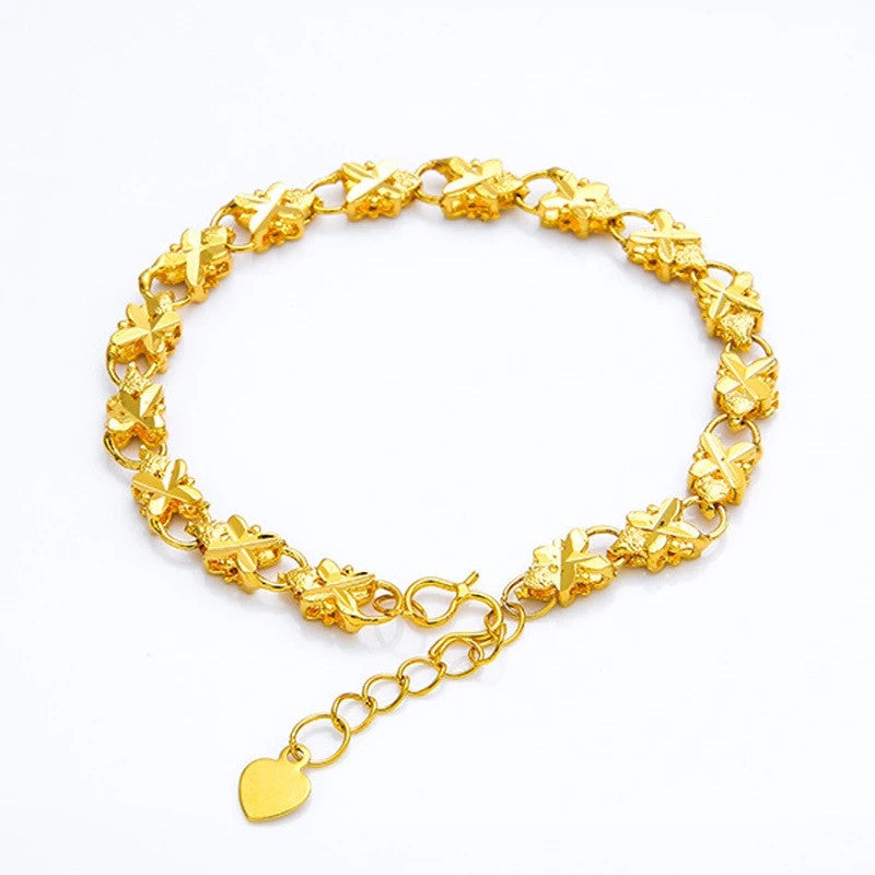 (READYSTOCK) Rantai Tangan Emas Gold Plated Chain Bracelet | Gelang Emas  | Gold Jewellery Aksesori Perhiasan HL0041