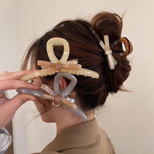 Delicacy Double Sided Butterfly Claw Clip Intersect Sweet Acrylic Hair Clip For Simple Transparent Hair Claw Clips-CSW79