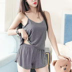1001 SILKY SET | 吊带家居服套装：亲肤透气、修身显瘦 | 多色可选 Women's Camisole Sleepwear Set | Comfortable & Chic Nightwear