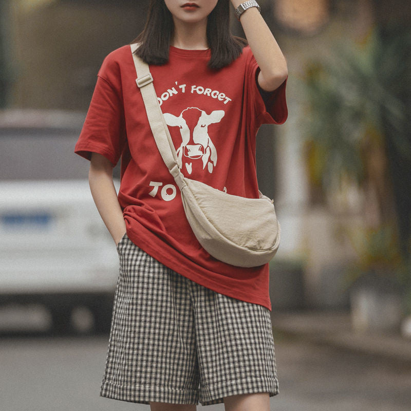Minimalist Nylon Dumpling Bag | Waterproof Crossbody Shoulder Bag B07089 | Versatile Travel & Gym Bag | Beg Sandang Lelaki & Perempuan 极简机能风 尼龙斜挎包 防水大容量
