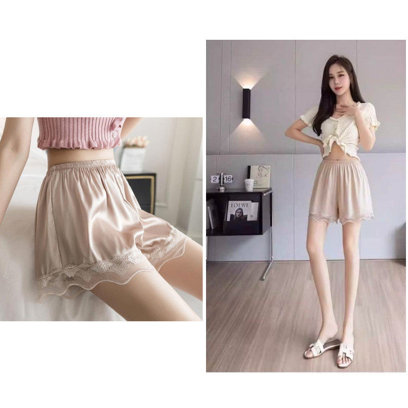 【READY STOCK】Lace Safety Shorts – Anti-Exposure Undershort, Breathable Inner Pants for Skirts & Dresses A710 蕾丝防走光安全裤
