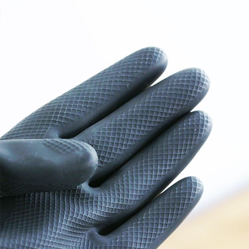Black Rubber Glove Industrial Heavy Duty Black Rubber Glove #Elephant #Black #Glove #9028