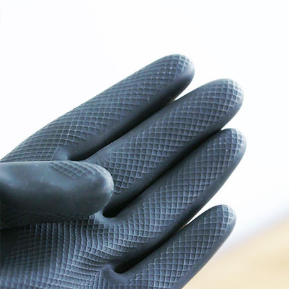 Black Rubber Glove Industrial Heavy Duty Black Rubber Glove #Elephant #Black #Glove #9028