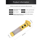 (READYSTOCK) Multifunctional Car Windows Glass Breaker Safety Hammer Flash Light Warning Light Belt Cutter Safety 汽车玻璃锤灯