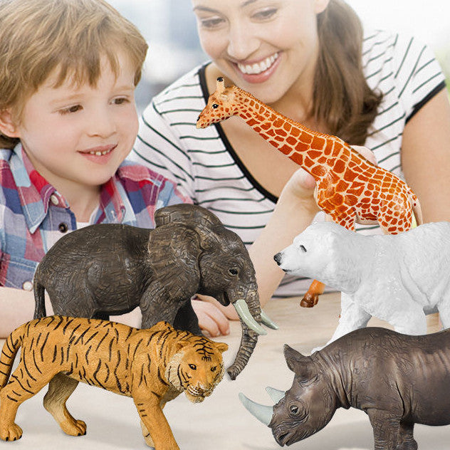 ZOO ANIMAL PRO | 大号橡胶动物玩具：仿真造型、耐摔防撞 | 幼儿早教启蒙 | 现货秒发 Big Rubber Animal Toys for Kids | Educational Learning & Durable Play Set