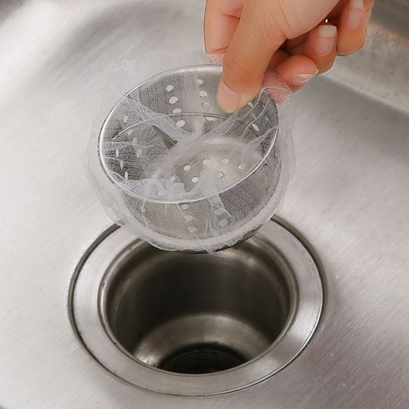 READY STOCK!!! 30Pcs Kitchen Sink Filter Bag Garbage Mesh Disposable Bag Anti-Clogging Bag Penapis Sinki 槽过滤网袋