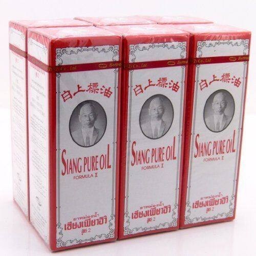 【READY STOCK】Siang Pure Oil Original Formula 1 (Red) / Formula 2 (White) | 25ml x 6Pcs