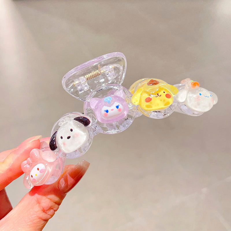 Delicacy Double Sided Butterfly Claw Clip Intersect Sweet Acrylic Hair Clip For Simple Transparent Hair Claw Clips-CSW79