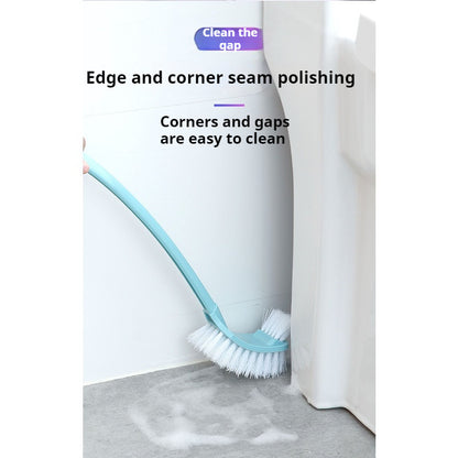 【READY STOCK】Long Handle Double-Head Curved Toilet Brush | Bathroom Cleaning Brush | Dead Corner Cleaner Tool 长柄双头弯曲马桶刷