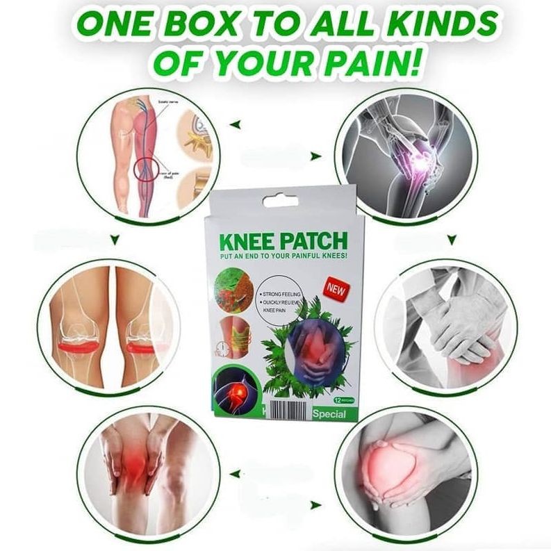 KNEE PAIN PRO | 艾草膝盖贴：热敷理疗、缓解关节痛/炎症 | 曲线设计、服帖持久 | 现货秒发 Herbal Heat Patch for Knee Pain | Arthritis & Joint Inflammation Relief