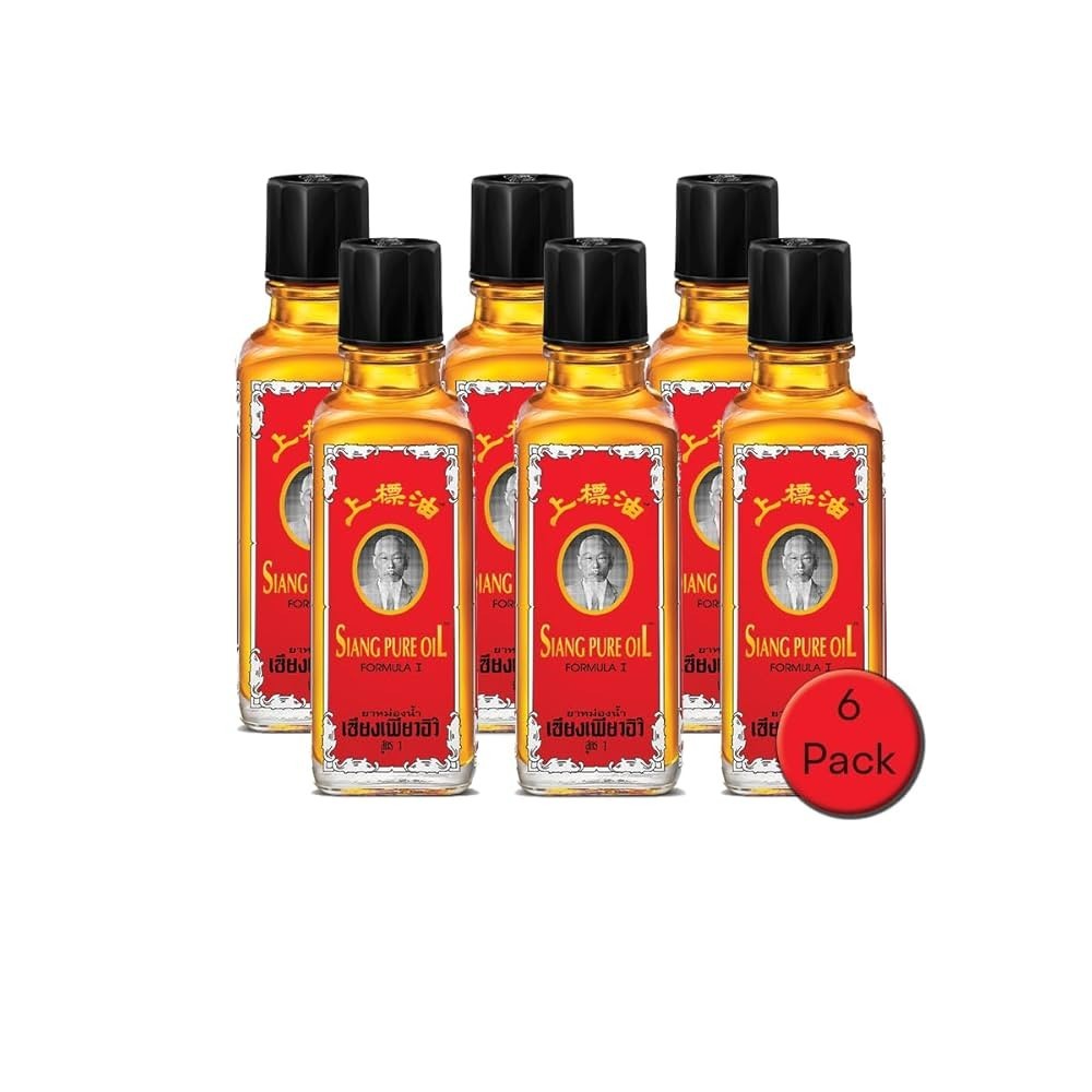 【READY STOCK】Siang Pure Oil Original Formula 1 (Red) / Formula 2 (White) | 25ml x 6Pcs