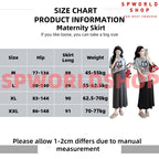 【READY STOCK】Maternity Skirt | Summer Thin Belly Support Midi Skirt | Stylish Slim Fit Pregnancy Skirt Y325 孕妇半身裙