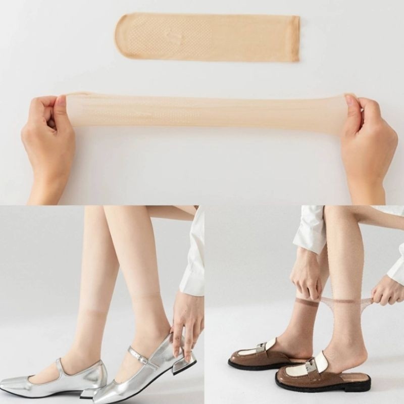【READY STOCK】Women’s Viscose Nylon Stockings | Anti-Snag Short Socks | Stokin Wanita | 女士粘纤防勾丝袜