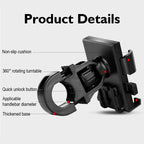 READY STOCK‼️ Motorcycle Phone Holder | 360° Rotation | Side Mirror & Handlebar Mount | 摩托车手机支架 | 360° 旋转 |