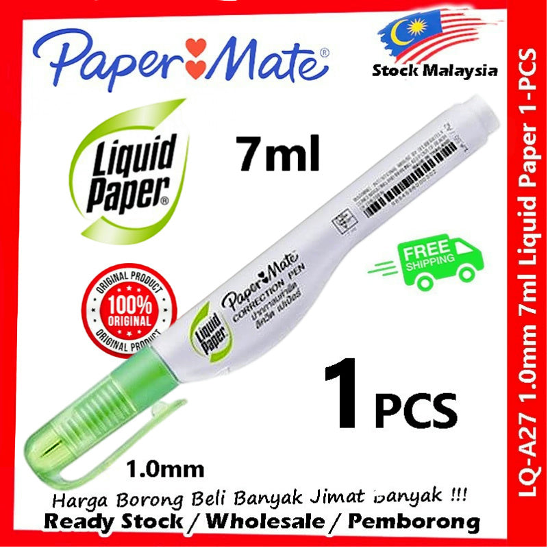 Paper Mate Liquid Paper / KIJO Liquid Correction Pen 7ml #Liquid #Paper #Correction #Pen