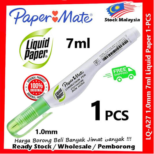 Paper Mate Liquid Paper / KIJO Liquid Correction Pen 7ml #Liquid #Paper #Correction #Pen