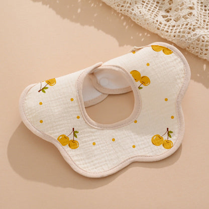 【READY STOCK】Baby Crepe & Knitted Bib Waterproof Baby Bibs 360 Degree Bib Newborn Kids Feeding Baby Saliva Towel-9627