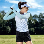 Golf Sunscreen Shawl Sleeves | High-Elasticity UV Shield Shoulder Wrap | Anti-UV Outdoor Sports Bolero LS5252 冰丝凉感防晒衣 户外运动 披肩袖套 骑行高尔夫