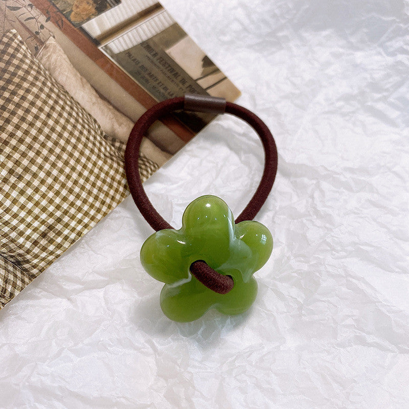 Hair Rope Flower Rubber Bands Women Hair Bands Sweet Hair Ties Flower Scrunchies-FqF5 花朵橡皮筋发绳