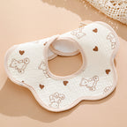 PURE COMFORT | 360° 旋转云感：绉布针织防水护颈围嘴 Baby Crepe & Knitted Bib · 360° Seamless Protection
