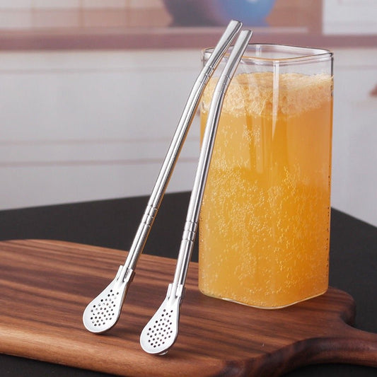 304 Stainless Steel Straws Spoon Drinking Straw Filtering Straw and Brush 不锈钢吸管 过滤吸管