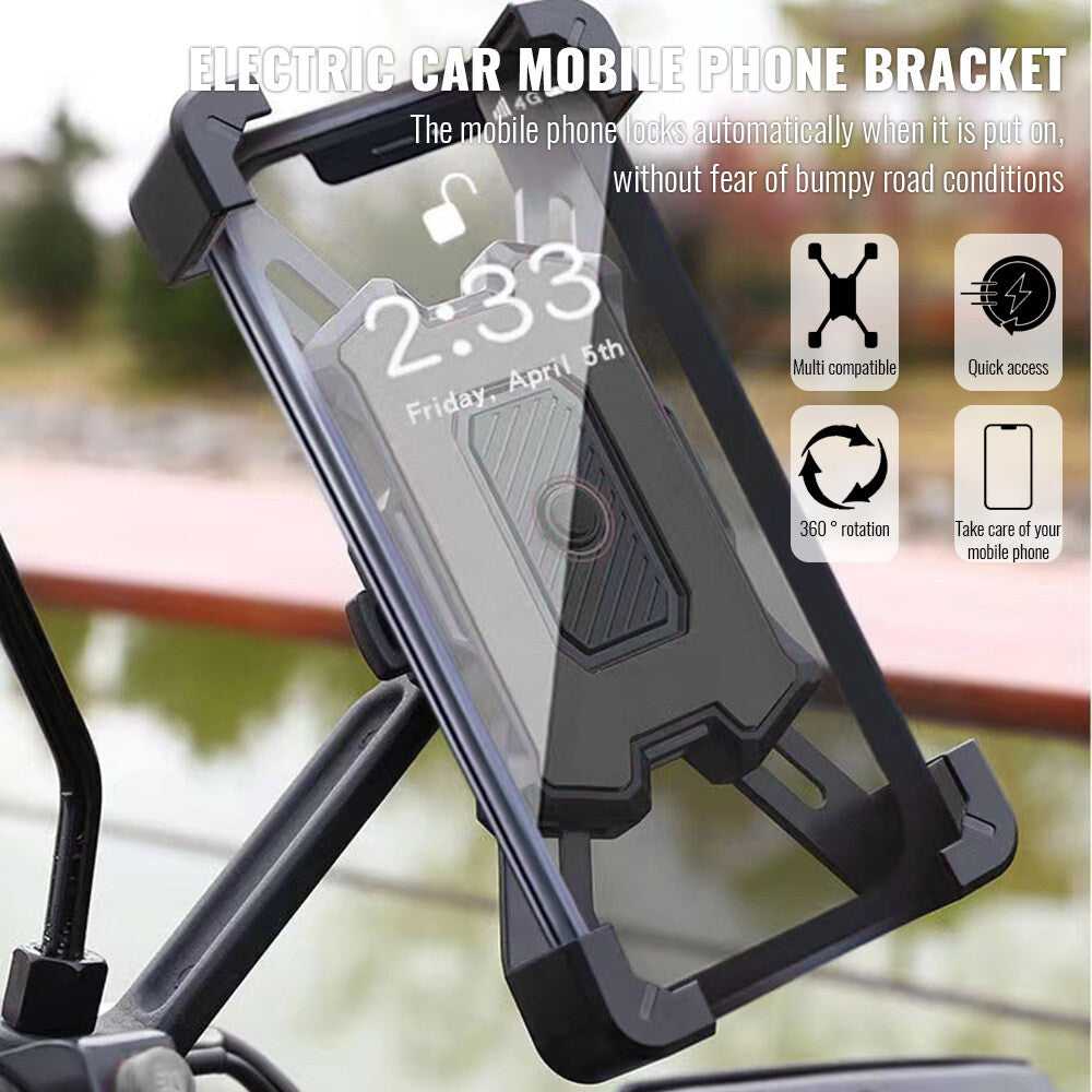 (READYSTOCK) Motorcycle Mobile Phone Stand Mount And  Mirror Phone Holder 360 Degree Rotation JY-012/JY-013 摩托车手机支架