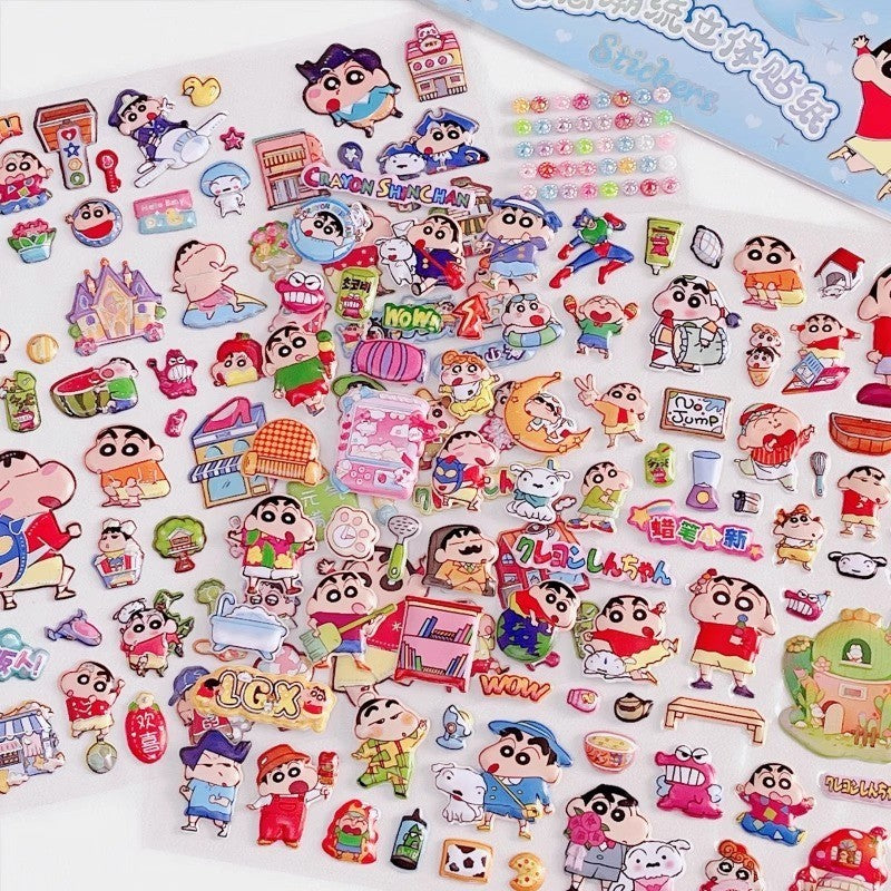 2 Sheets Sanrio Cartoon Stickers | 3D Puffy Decal for Kids & Students | DIY Journal Decoration | Pelekat 3D Kartun Sanrio 三丽鸥立体贴纸 儿童奖励 礼物