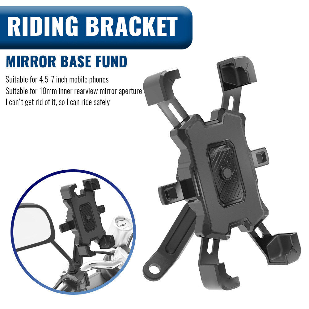 (READYSTOCK) Motorcycle Mobile Phone Stand Mount And  Mirror Phone Holder 360 Degree Rotation JY-012/JY-013 摩托车手机支架