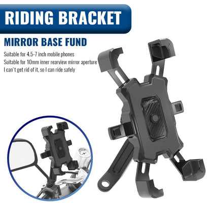 (READYSTOCK) Motorcycle Mobile Phone Stand Mount And  Mirror Phone Holder 360 Degree Rotation JY-012/JY-013 摩托车手机支架