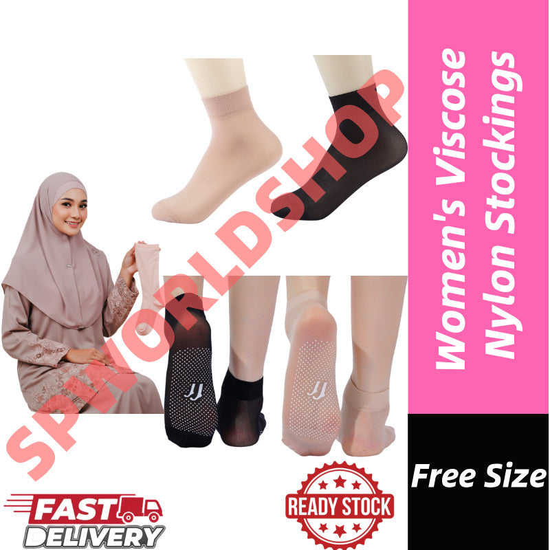 【READY STOCK】Women’s Viscose Nylon Stockings | Anti-Snag Short Socks | Stokin Wanita | 女士粘纤防勾丝袜