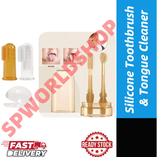 【READY STOCK】Baby Silicone Toothbrush Tongue Cleaner Finger Toothbrush Infant Oral Care Berus Gigi Bayi Lembut 婴儿硅胶牙刷