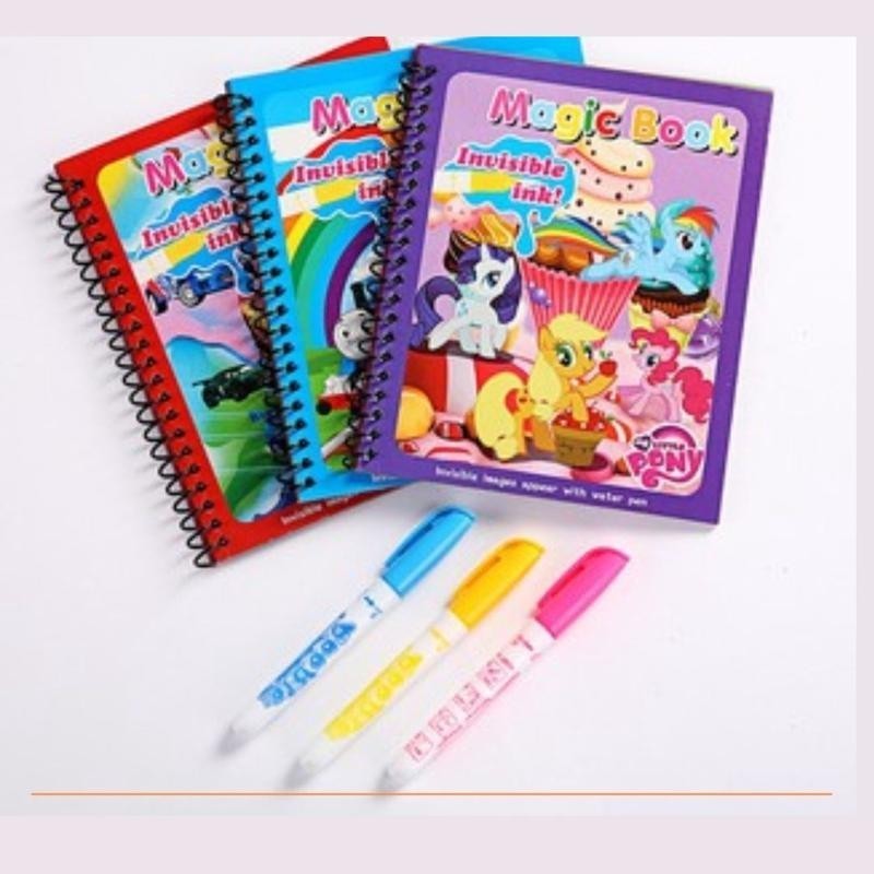 Magic Water Coloring Book (HB1002) | Non-Toxic Drawing Pad for Toddlers | Reusable Painting Book with Pen | Buku Mewarna Air 无毒魔法水画册 清水涂鸦 重复使用